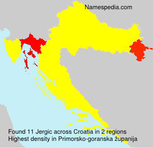 Surname Jergic in Croatia Surname Jergic in Croatia