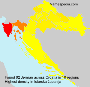 Surname Jerman in Croatia Surname Jerman in Croatia
