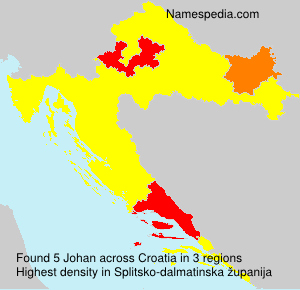 Surname Johan in Croatia
