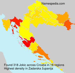 Surname Jokic in Croatia