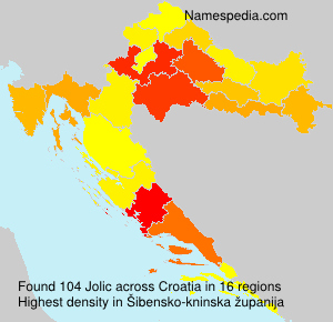 Surname Jolic in Croatia Surname Jolic in Croatia