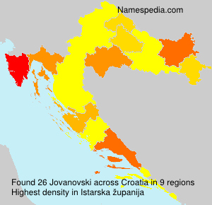 Surname Jovanovski in Croatia Surname Jovanovski in Croatia