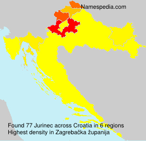 Surname Jurinec in Croatia Surname Jurinec in Croatia