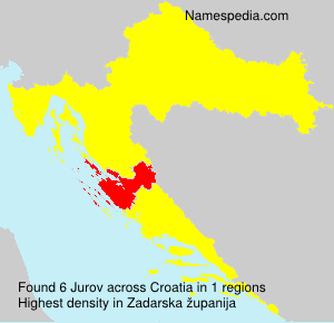 Surname Jurov in Croatia