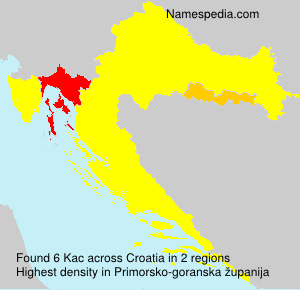 Surname Kac in Croatia Surname Kac in Croatia