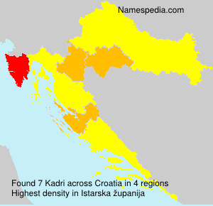 Surname Kadri in Croatia Surname Kadri in Croatia
