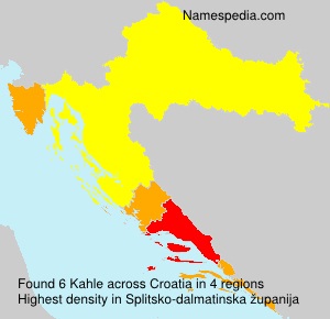 Surname Kahle in Croatia