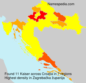 Surname Kaiser in Croatia