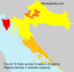 Surname Kalin in Croatia Surname Kalin in Croatia