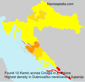 Surname Kamic in Croatia Surname Kamic in Croatia