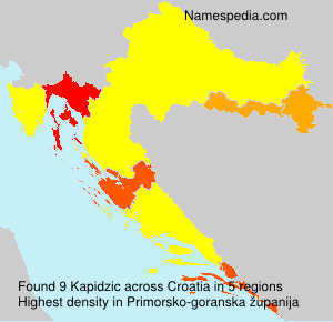 Surname Kapidzic in Croatia Surname Kapidzic in Croatia
