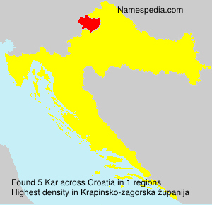 Surname Kar in Croatia Surname Kar in Croatia