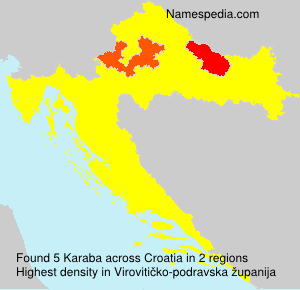 Surname Karaba in Croatia Surname Karaba in Croatia