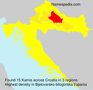 Surname Karnis in Croatia Surname Karnis in Croatia