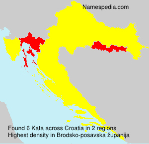 Surname Kata in Croatia Surname Kata in Croatia