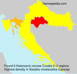 Surname Katancevic in Croatia
