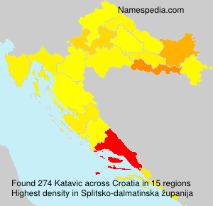 Surname Katavic in Croatia Surname Katavic in Croatia