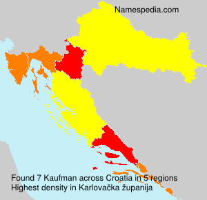 Surname Kaufman in Croatia