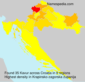 Surname Kavur in Croatia Surname Kavur in Croatia