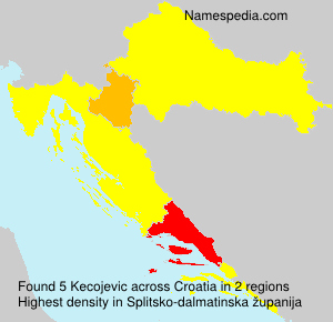 Surname Kecojevic in Croatia Surname Kecojevic in Croatia