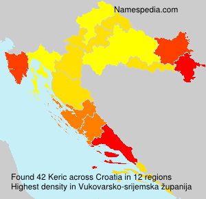 Surname Keric in Croatia Surname Keric in Croatia