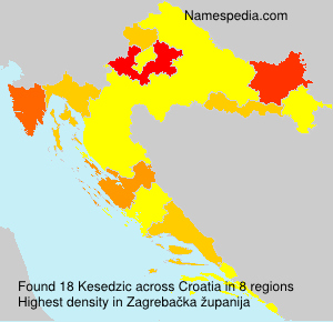 Surname Kesedzic in Croatia Surname Kesedzic in Croatia