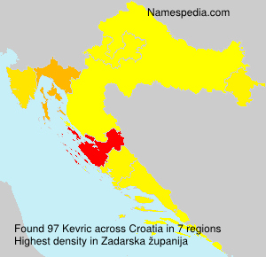 Surname Kevric in Croatia Surname Kevric in Croatia