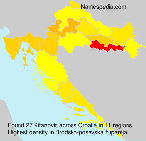 Surname Kitanovic in Croatia Surname Kitanovic in Croatia