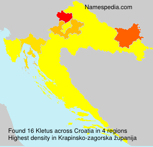 Surname Kletus in Croatia Surname Kletus in Croatia