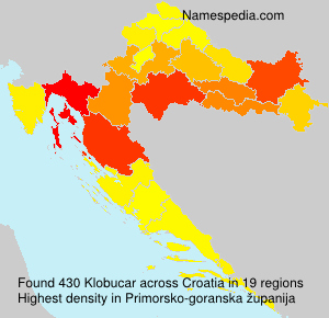 Surname Klobucar in Croatia Surname Klobucar in Croatia