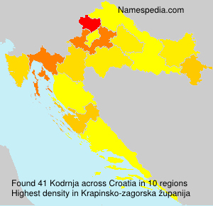 Surname Kodrnja in Croatia Surname Kodrnja in Croatia