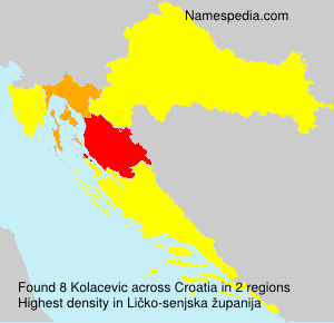 Surname Kolacevic in Croatia Surname Kolacevic in Croatia