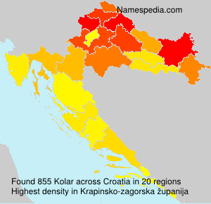 Surname Kolar in Croatia Surname Kolar in Croatia