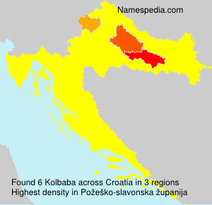 Surname Kolbaba in Croatia Surname Kolbaba in Croatia