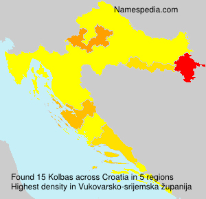 Surname Kolbas in Croatia Surname Kolbas in Croatia