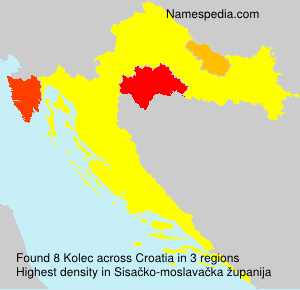 Surname Kolec in Croatia Surname Kolec in Croatia