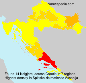 Surname Kolgjeraj in Croatia Surname Kolgjeraj in Croatia