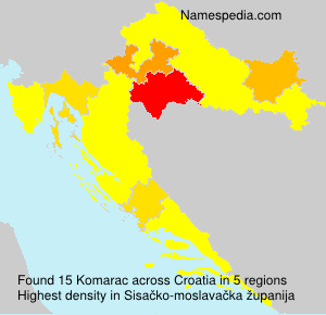 Surname Komarac in Croatia Surname Komarac in Croatia