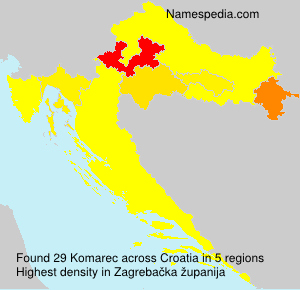 Surname Komarec in Croatia Surname Komarec in Croatia