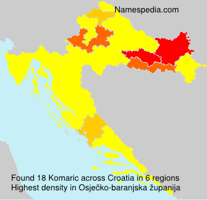 Surname Komaric in Croatia Surname Komaric in Croatia