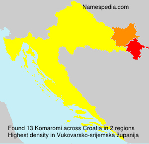 Surname Komaromi in Croatia Surname Komaromi in Croatia