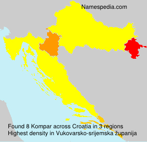 Surname Kompar in Croatia Surname Kompar in Croatia