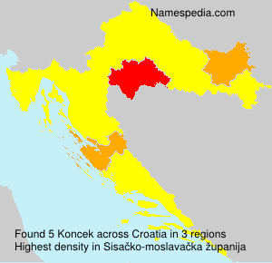 Surname Koncek in Croatia Surname Koncek in Croatia