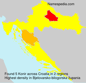 Surname Konir in Croatia Surname Konir in Croatia