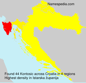 Surname Kontosic in Croatia Surname Kontosic in Croatia