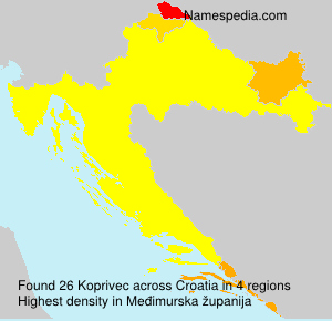 Surname Koprivec in Croatia Surname Koprivec in Croatia