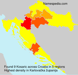 Surname Kosaric in Croatia Surname Kosaric in Croatia