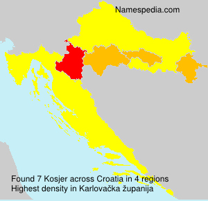 Surname Kosjer in Croatia Surname Kosjer in Croatia