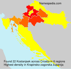 Surname Kostanjsek in Croatia Surname Kostanjsek in Croatia