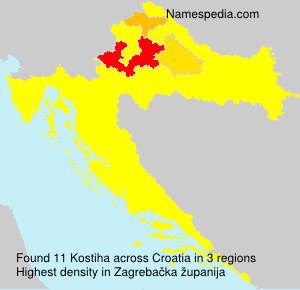 Surname Kostiha in Croatia Surname Kostiha in Croatia